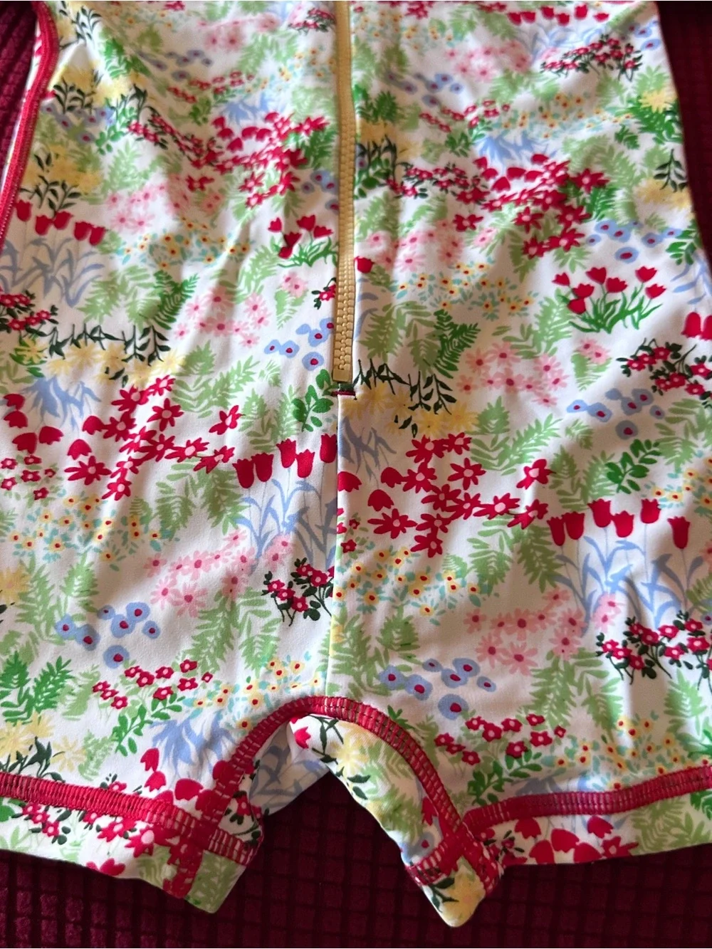 Hanna Andersson floral swim romper, vguc size 60
